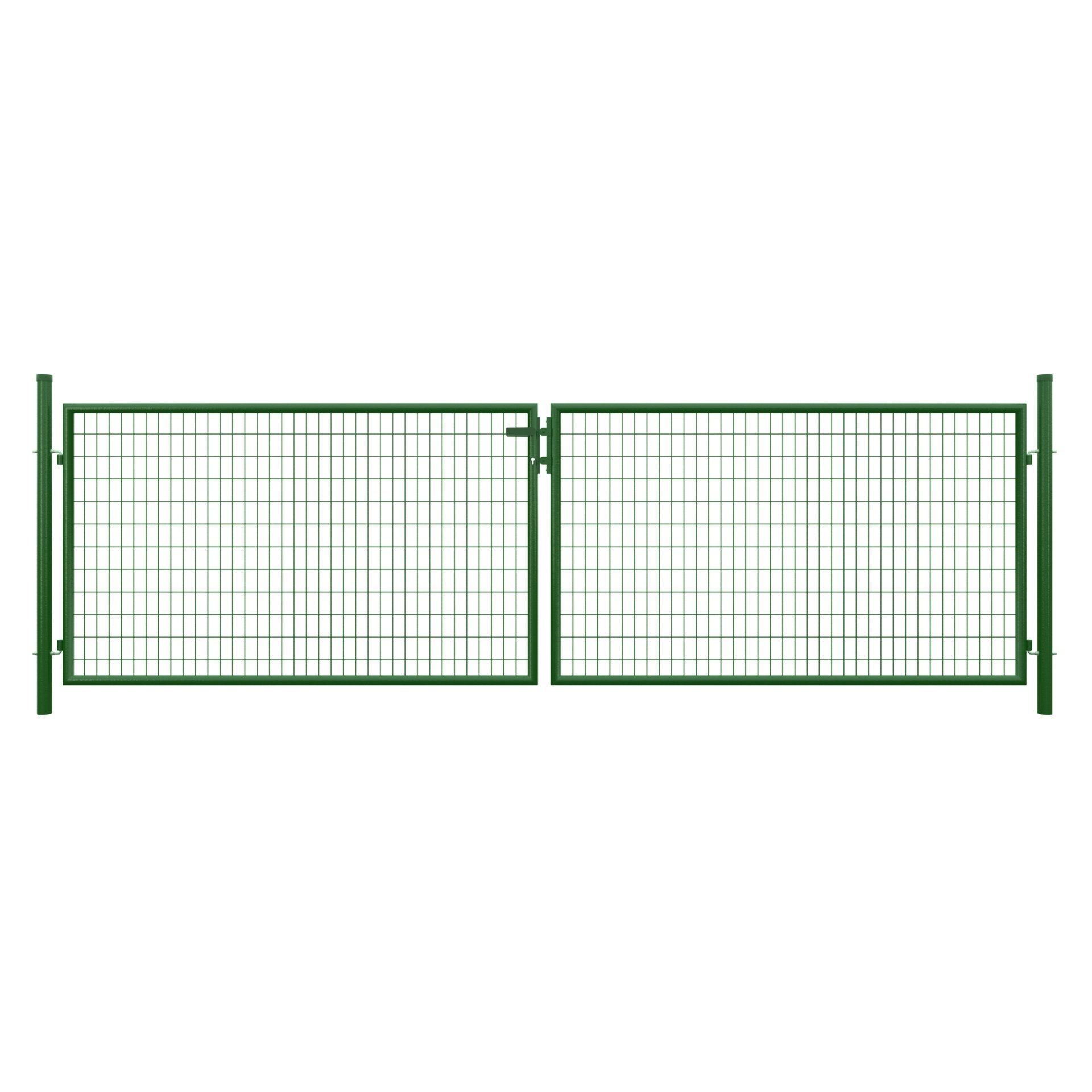 STRONG Doppeltor RAL 6005 grün 4000x1200 mm inkl. Pfosten + Beschläge MW 50/100 mm 1 STRONG Doppeltor  RAL 6005 grün 4000x1200 mm inkl. Pfosten + Beschläge MW 50/100 mm