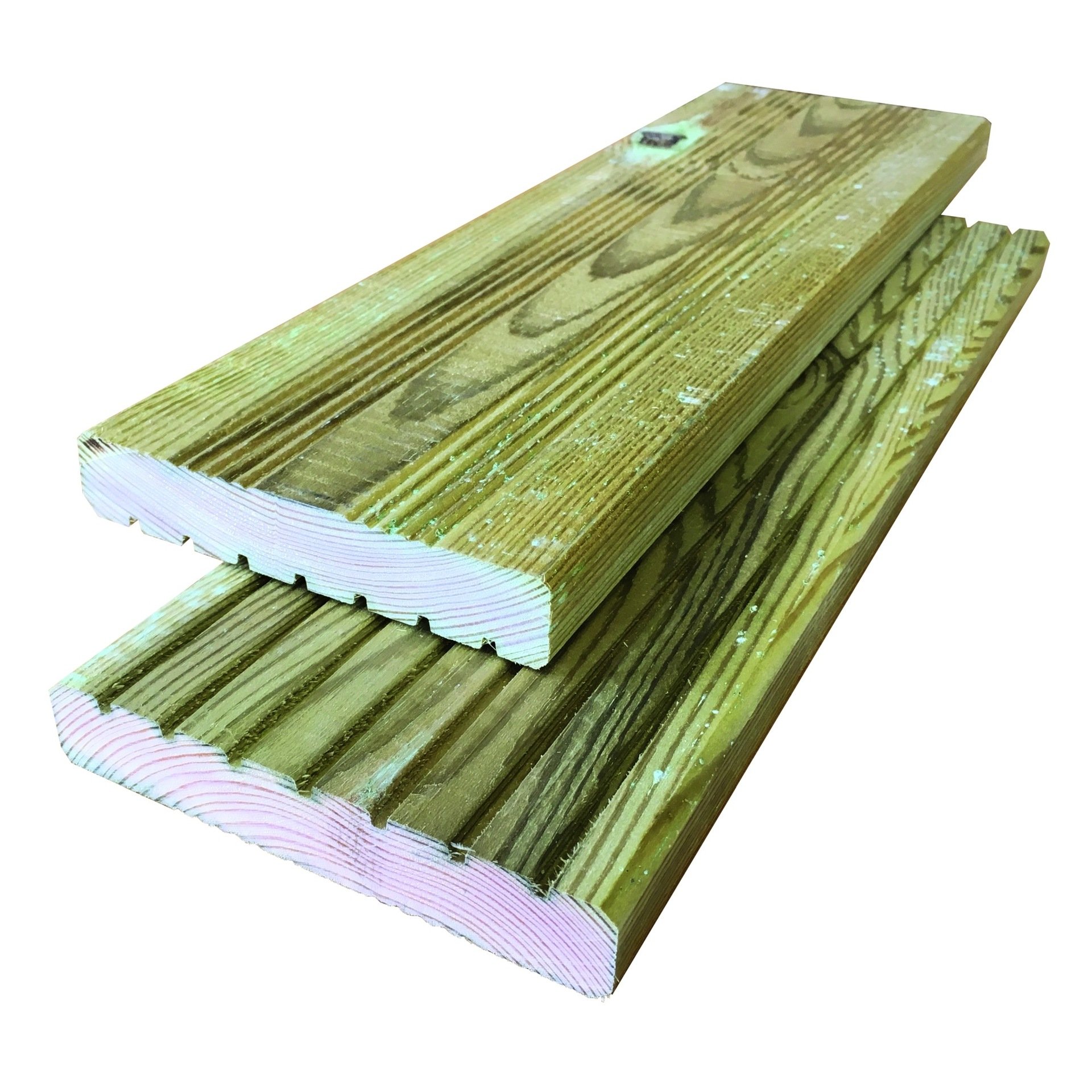 Terrassendiele 25x145x3000 mm, kdi grün genutet 1 Terrassendiele 25x145x3000 mm, kdi grün genutet