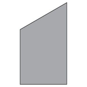 VETRO Glasscheibe ECKE links Vollflächen-Dekor