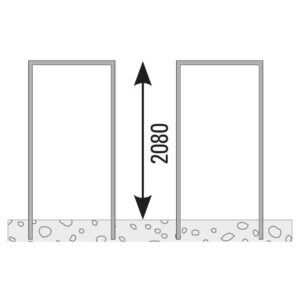 VETRO Pfosten-Zarge, zum Einbetonieren