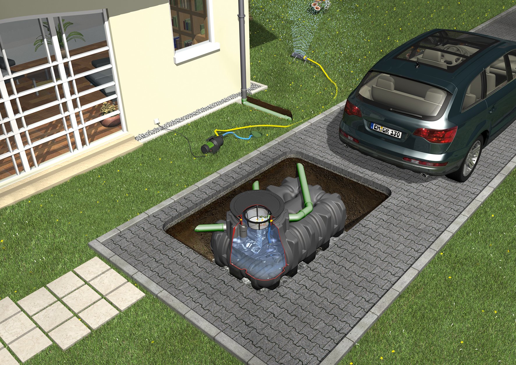 PLATIN Flachtank - Paket, 1500L 1 PLATIN Flachtank - Paket, 1500L