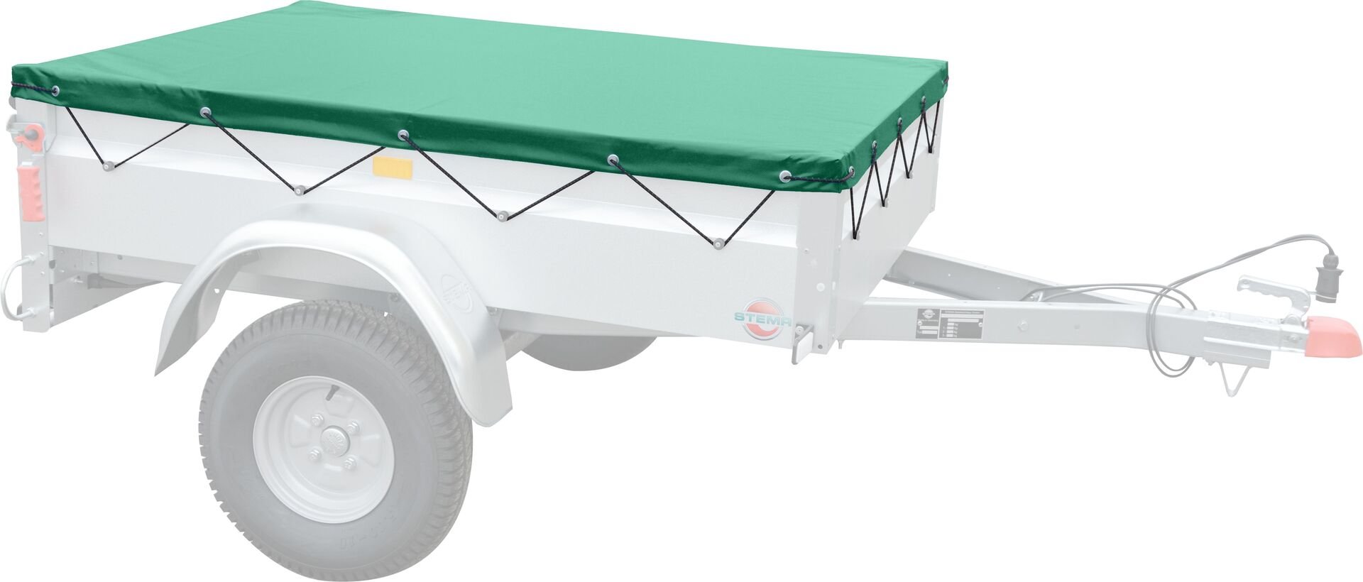 Flachplane Farbe grün für PKW Anhänger BASIC 1 Flachplane Farbe grün für PKW Anhänger BASIC