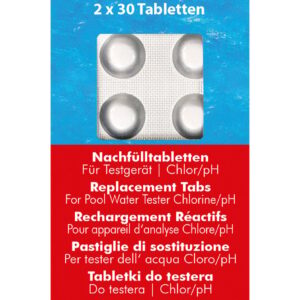 Nachfülltabl. f. Wassertestgerät (Chlormethod.), geblistert