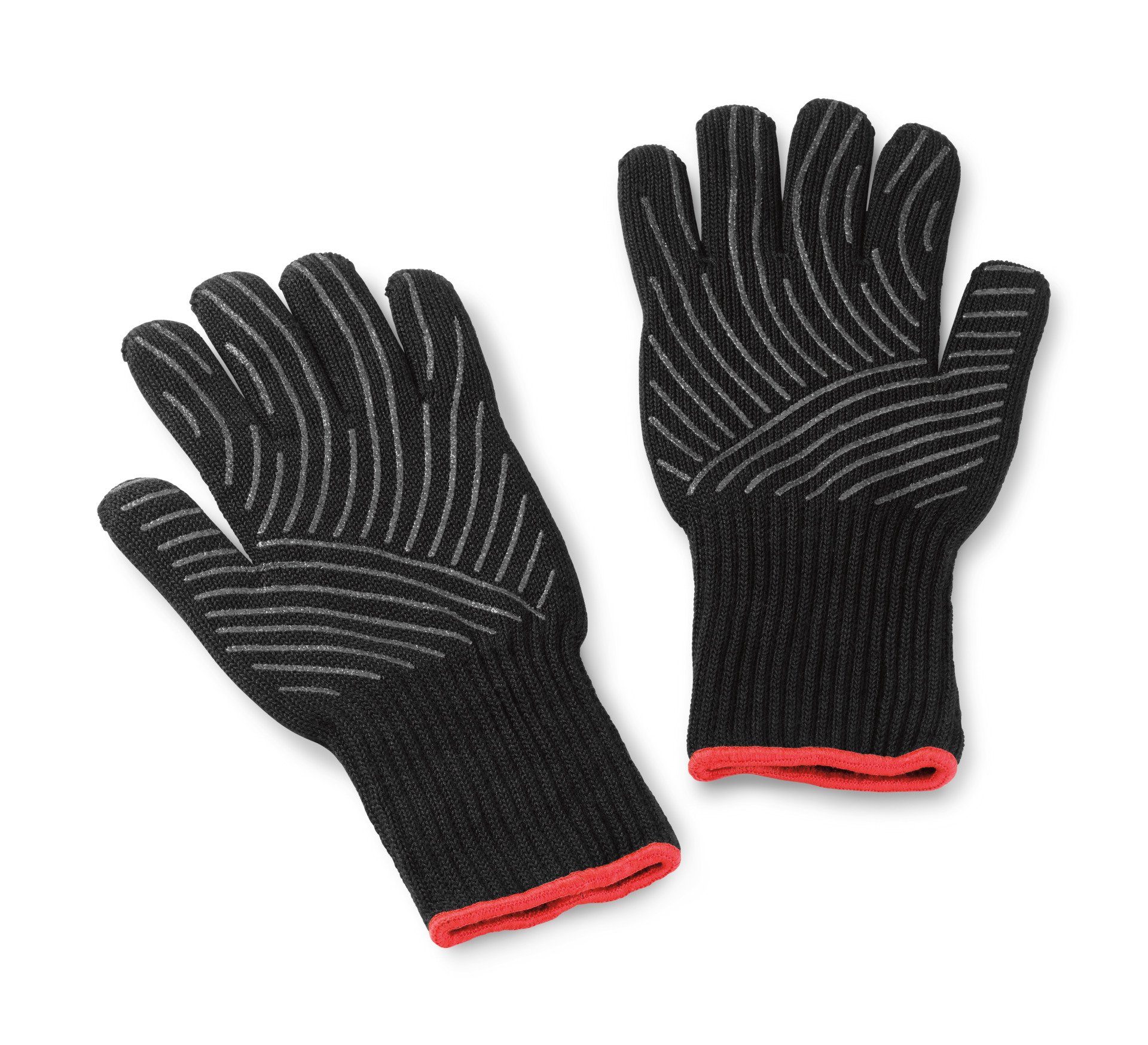 Grillhandschuh-Set aus Kevlar Schwarz, lang mit Silikonnoppen 1 Grillhandschuh-Set aus Kevlar Schwarz, lang mit Silikonnoppen