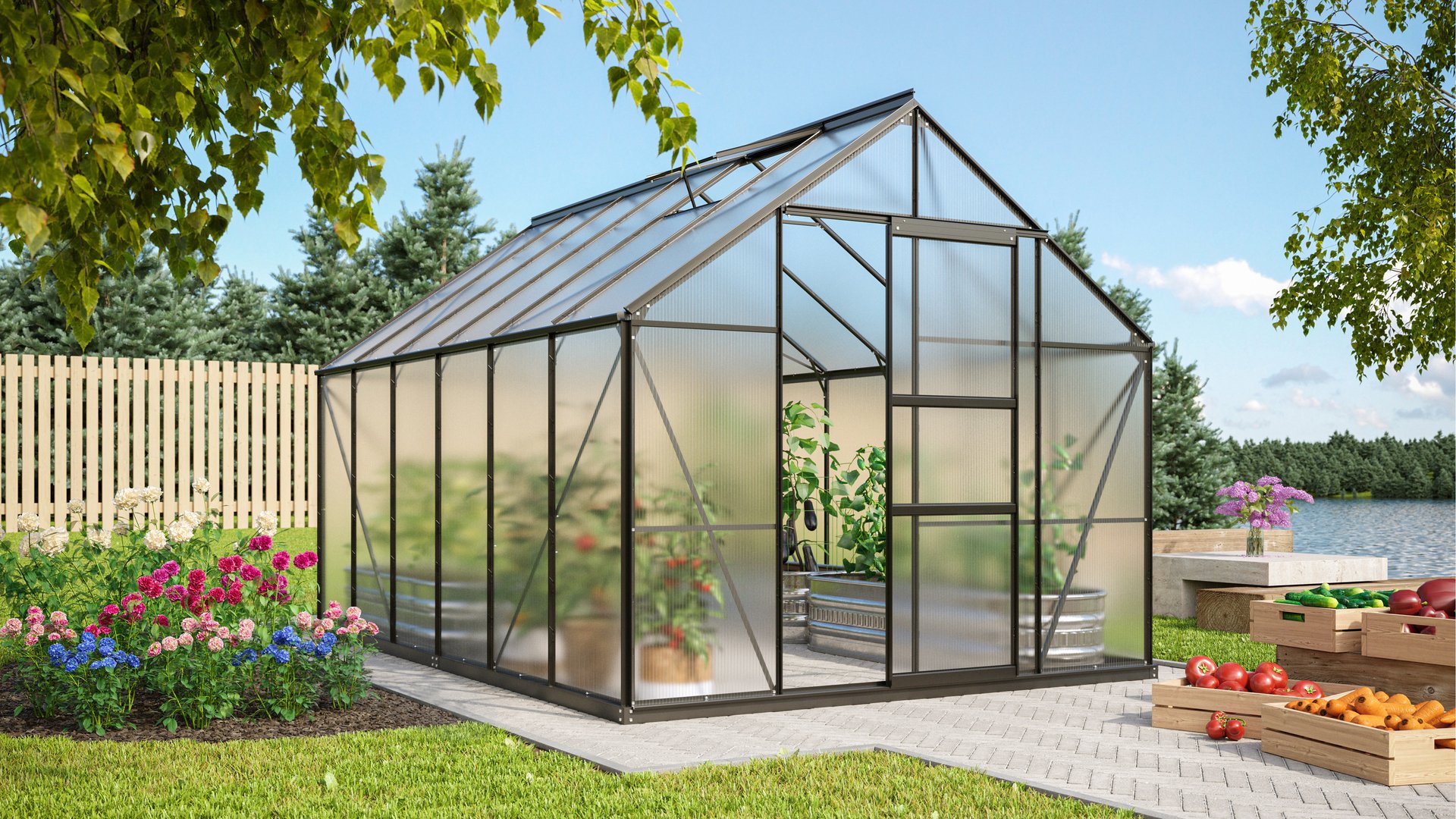 Gewächshaus Merkur 9900 1 Gewächshaus Merkur 9900