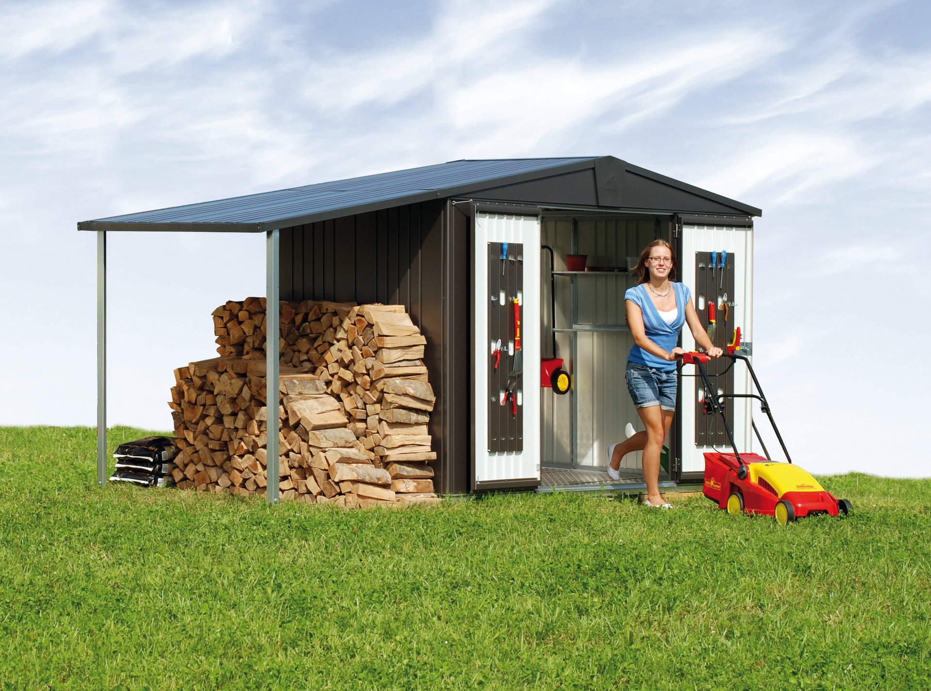 Seitendach für Gerätehaus Europa 1 Seitendach für Gerätehaus Europa