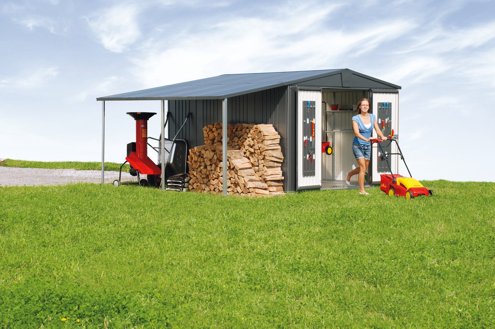 Seitendach für Gerätehaus Europa 1 Seitendach für Gerätehaus Europa