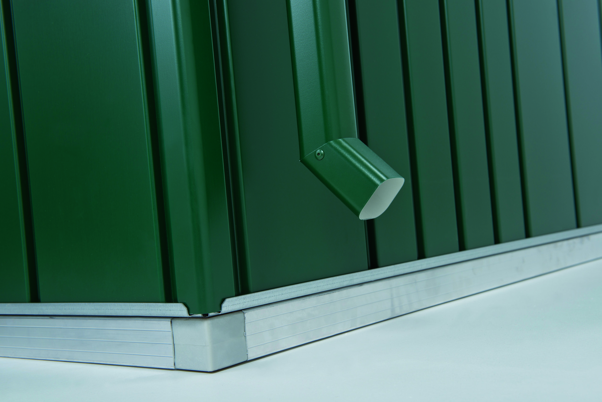 Regenfallrohr-Set für Gerätehaus Europa 1 Regenfallrohr-Set für Gerätehaus Europa