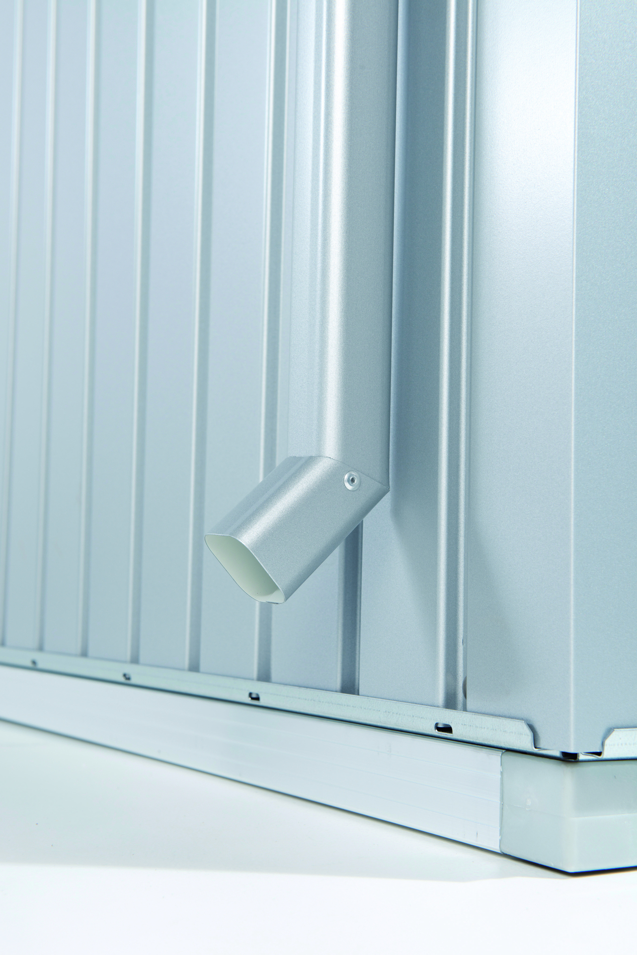 Regenfallrohr-Set für Gerätehaus Europa 1 Regenfallrohr-Set für Gerätehaus Europa