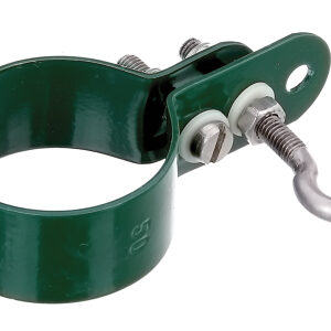 Schelle Befestigung v. Geflechtspannstäben an Pfosten