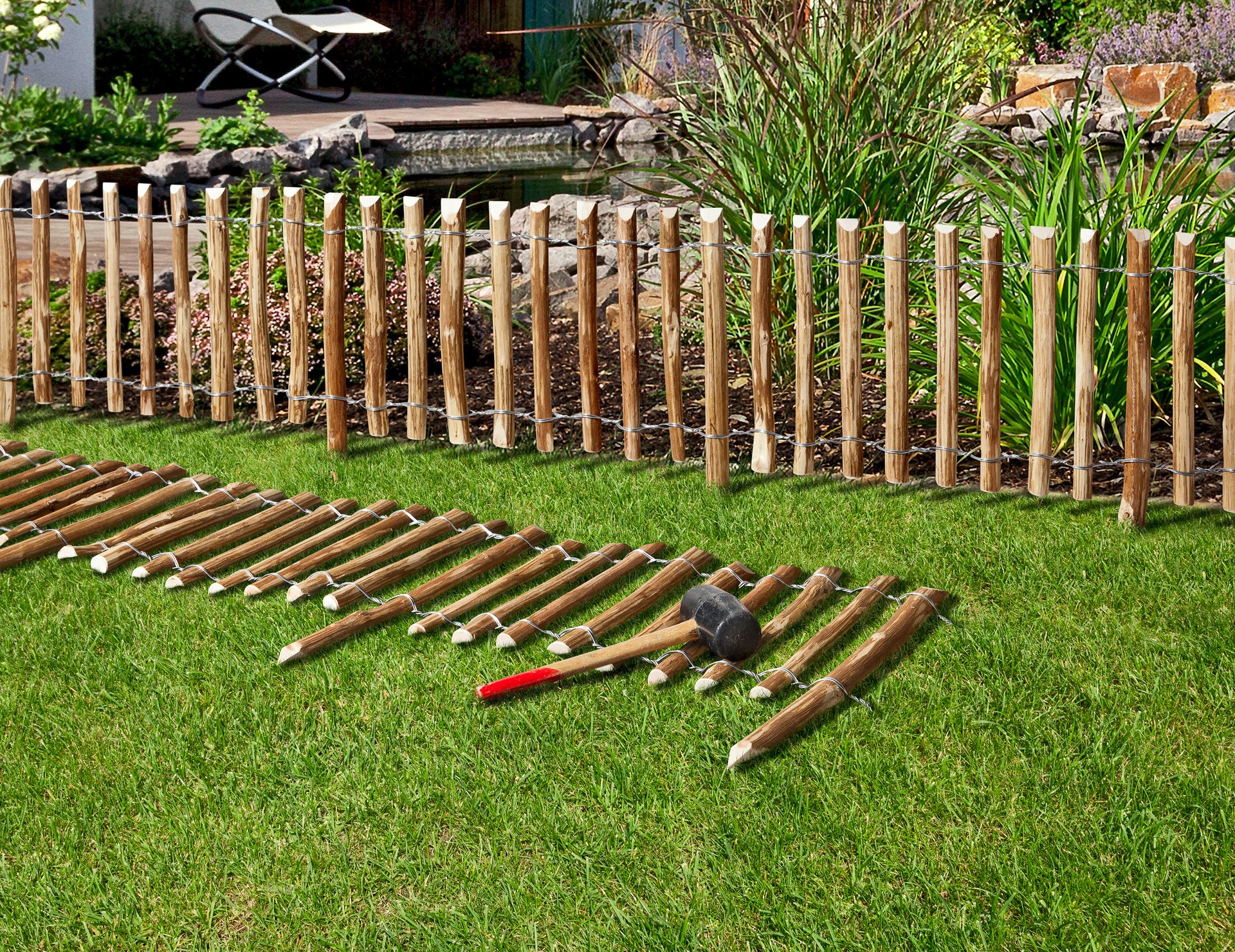 Haselnussrollzaun Mini 1 Haselnussrollzaun Mini