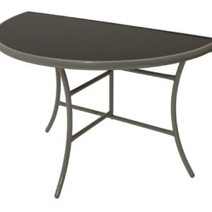 Wandtisch PALERMO halbrund 58x110cm, Stahl + Glas
