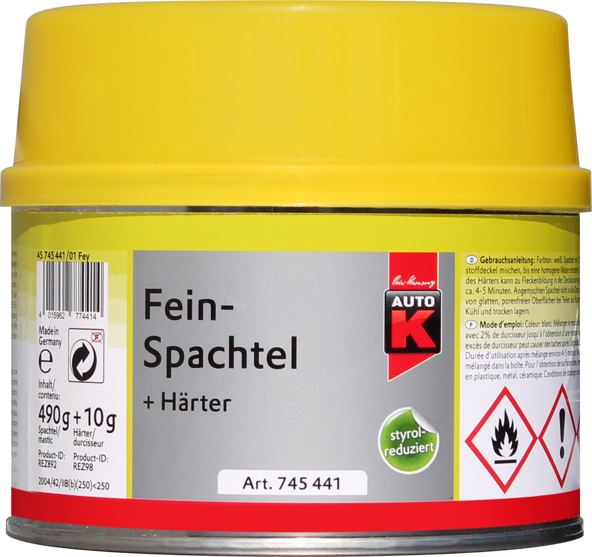 Auto-K FEINSPACHTEL 500G 1 Auto-K FEINSPACHTEL 500G
