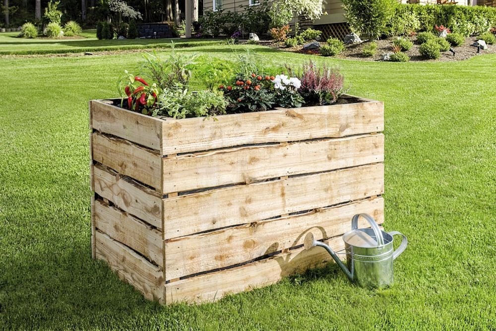 Hochbeet Lärche rustikal, ca. 120x80x60cm 1 Hochbeet Lärche rustikal, ca. 120x80x60cm