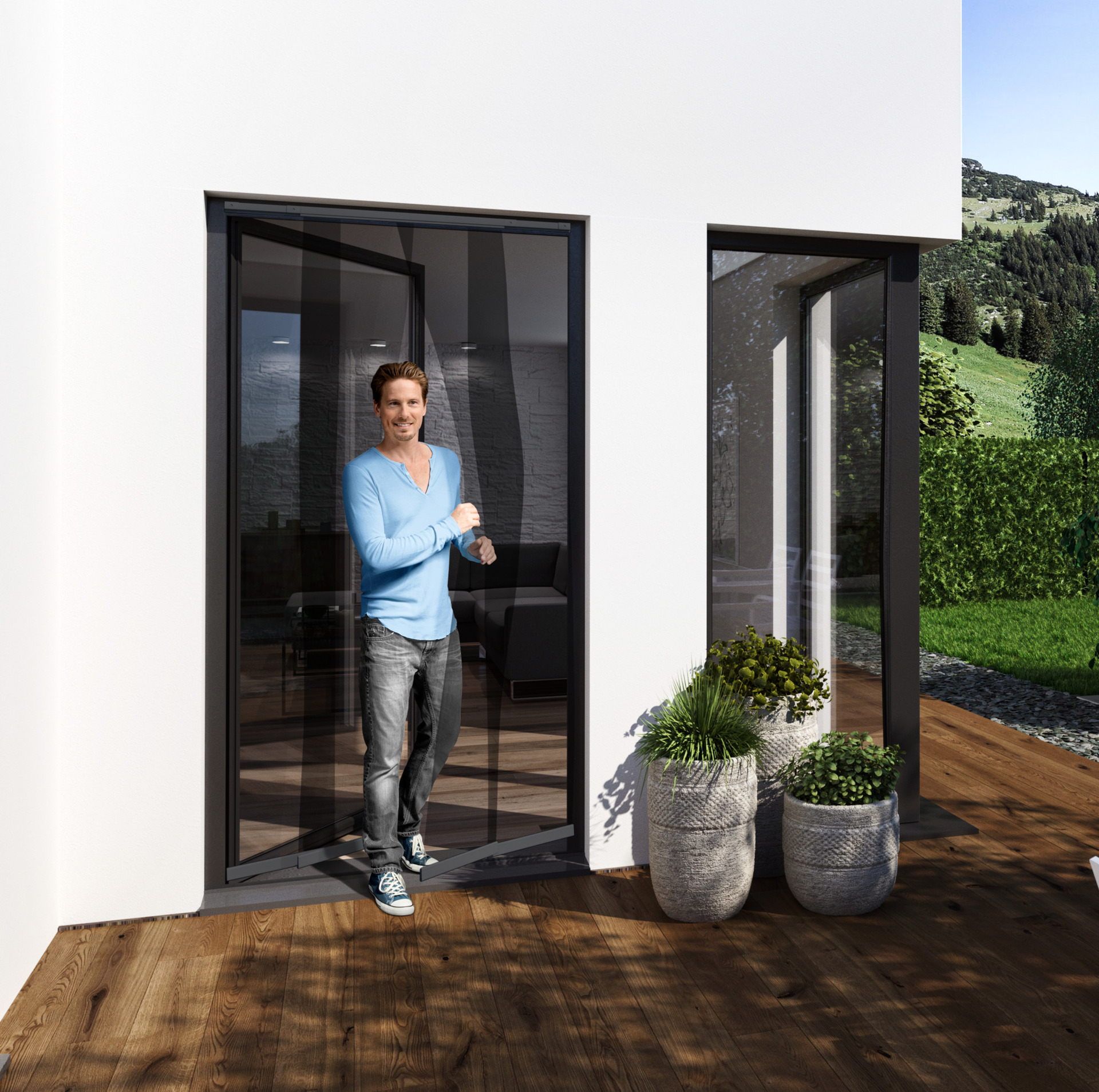 Insektenschutz Türvorhang Teleskop 1 Insektenschutz Türvorhang Teleskop