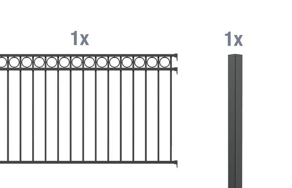 Anbauset Zierzaun Circle 2m 1 Anbauset Zierzaun Circle 2m