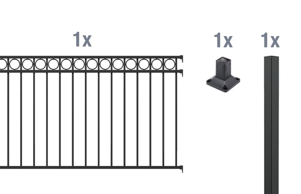 Anbauset Zierzaun Circle 2m 1 Anbauset Zierzaun Circle 2m