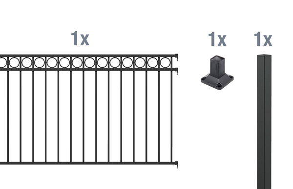 Anbauset Zierzaun Circle 2m 1 Anbauset Zierzaun Circle 2m