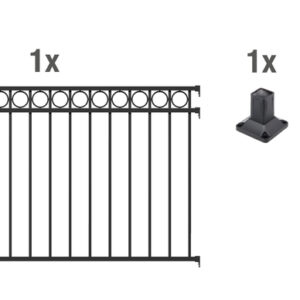 Anbauset Zierzaun Circle 2m
