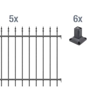 Grundset Zierzaun Chaussee 10m