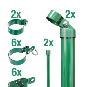 Zaunanschluss-Set, 2 seitige Verbindung grün