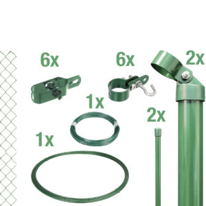 Set Maschendrahtzaun grün inkl. Handschuh