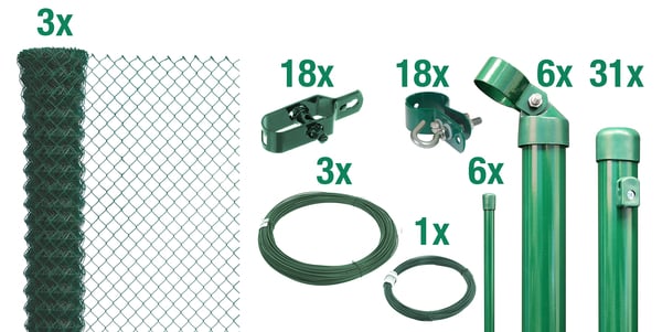 Set Maschendrahtzaun grün 1 Set Maschendrahtzaun grün