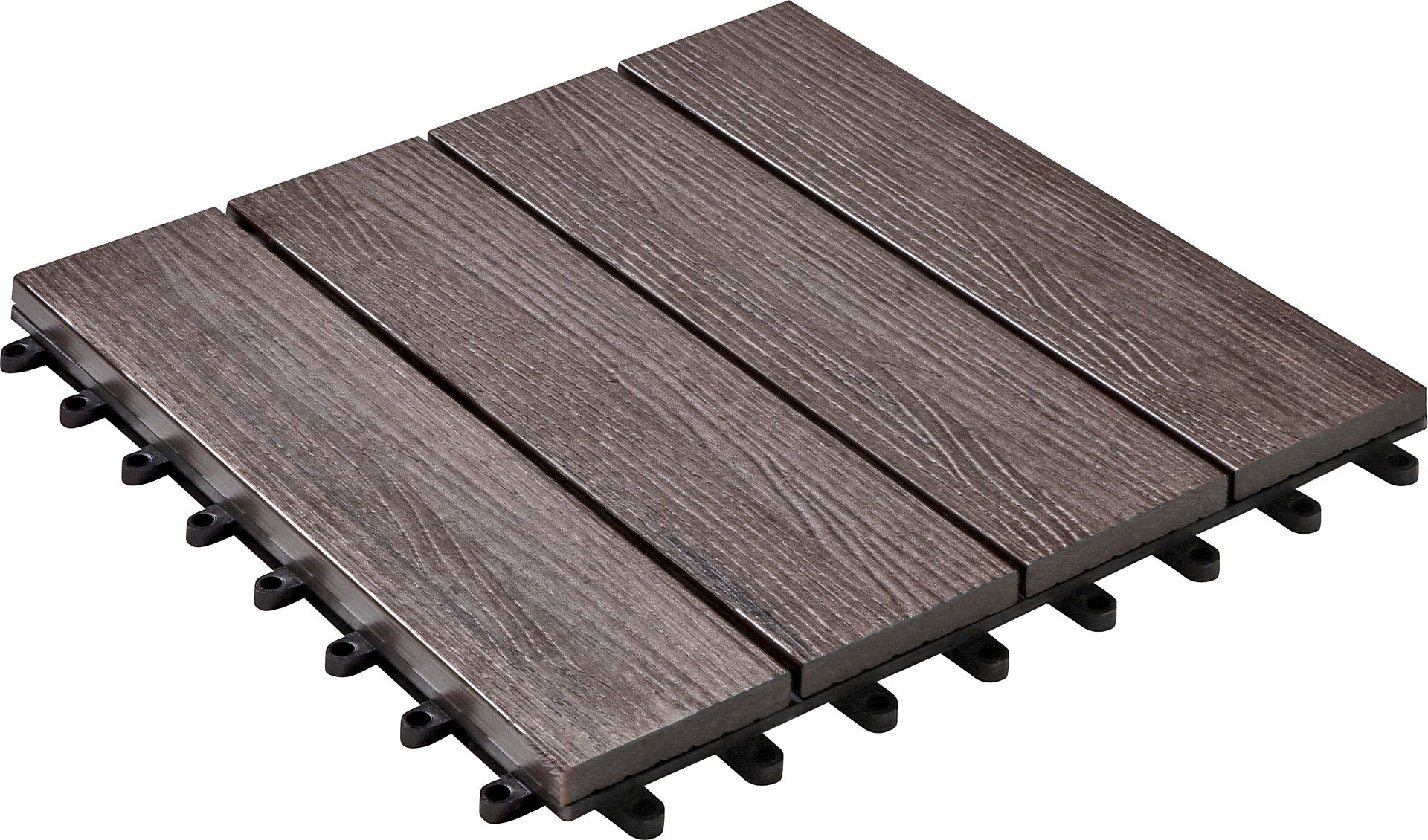 WPC-Fliese bicolor 30x30cm, 6er-Pack 1 WPC-Fliese bicolor 30x30cm, 6er-Pack