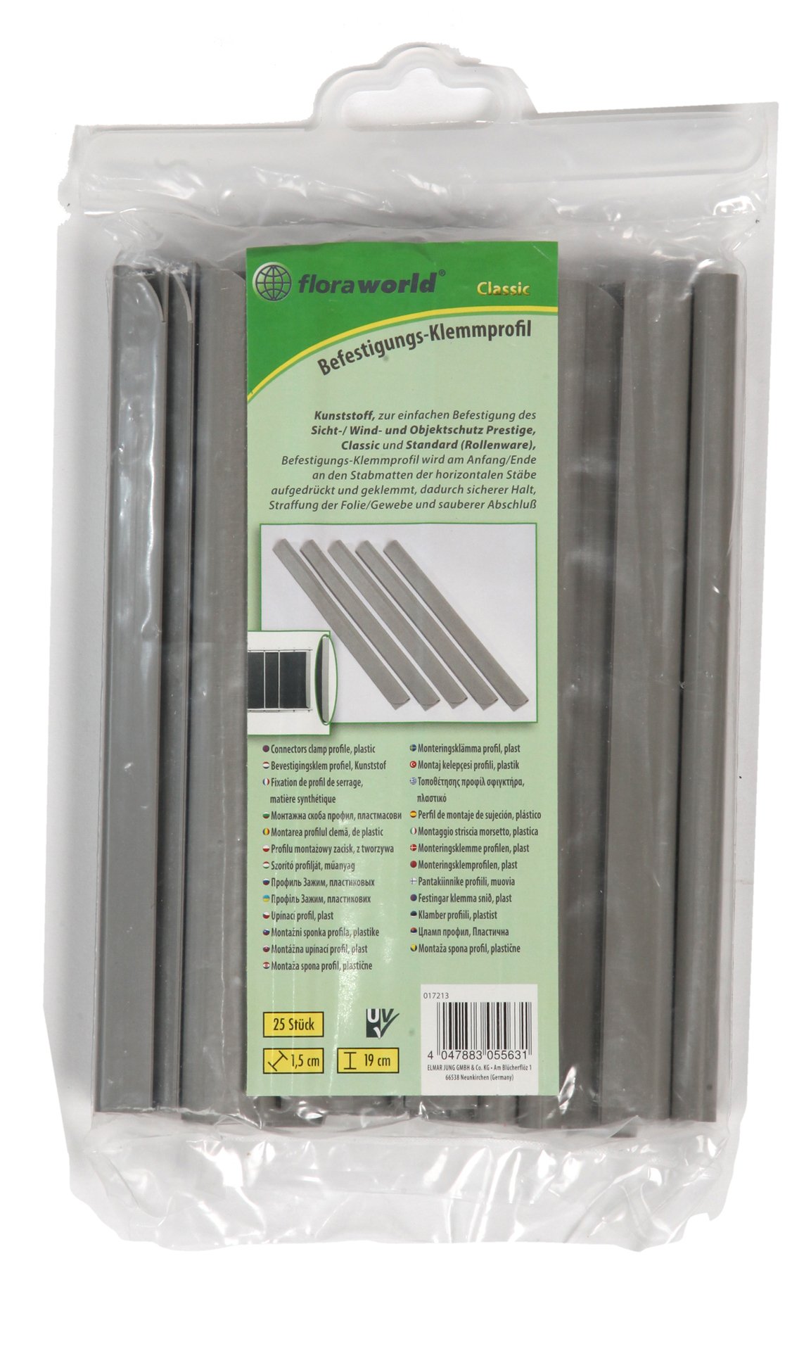 Classic Klemmprofil Sichtschutz, 25 Stück 1 Classic Klemmprofil Sichtschutz, 25 Stück