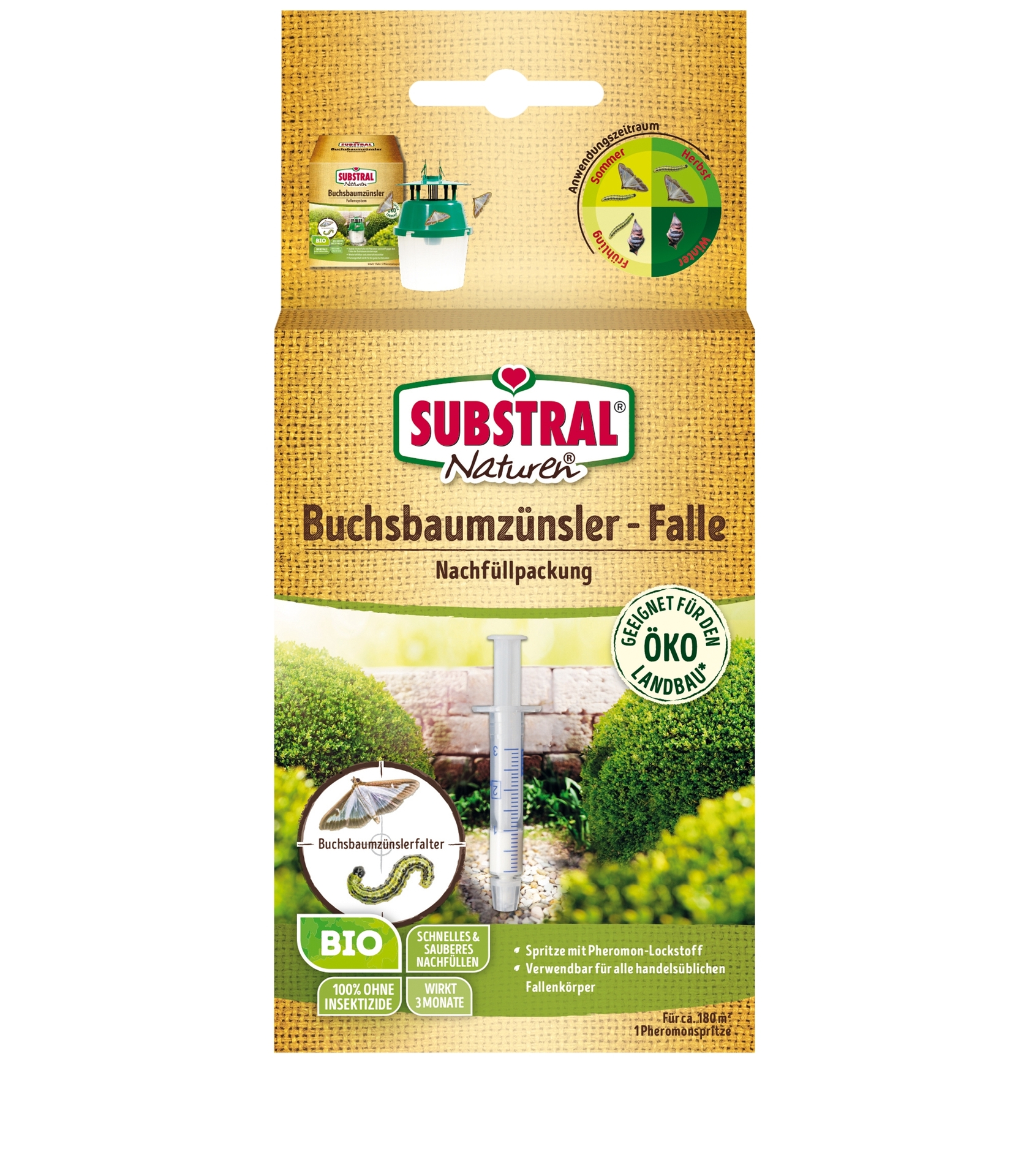 Bio Buchsbaumzünsler Fallensystem Nachfüllpheromon 1 Bio Buchsbaumzünsler Fallensystem Nachfüllpheromon