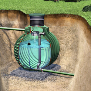 COLUMBUS Retentionszisterne, grün, oval