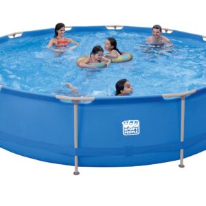 Stahlrahmenpool-Set mit Filterpumpe, blau