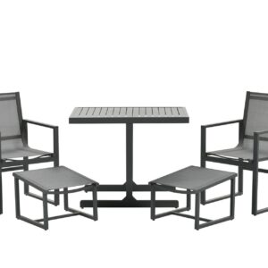 Alabama Balkonset 95X65X75 Cm Carbon Black-Anthrazit