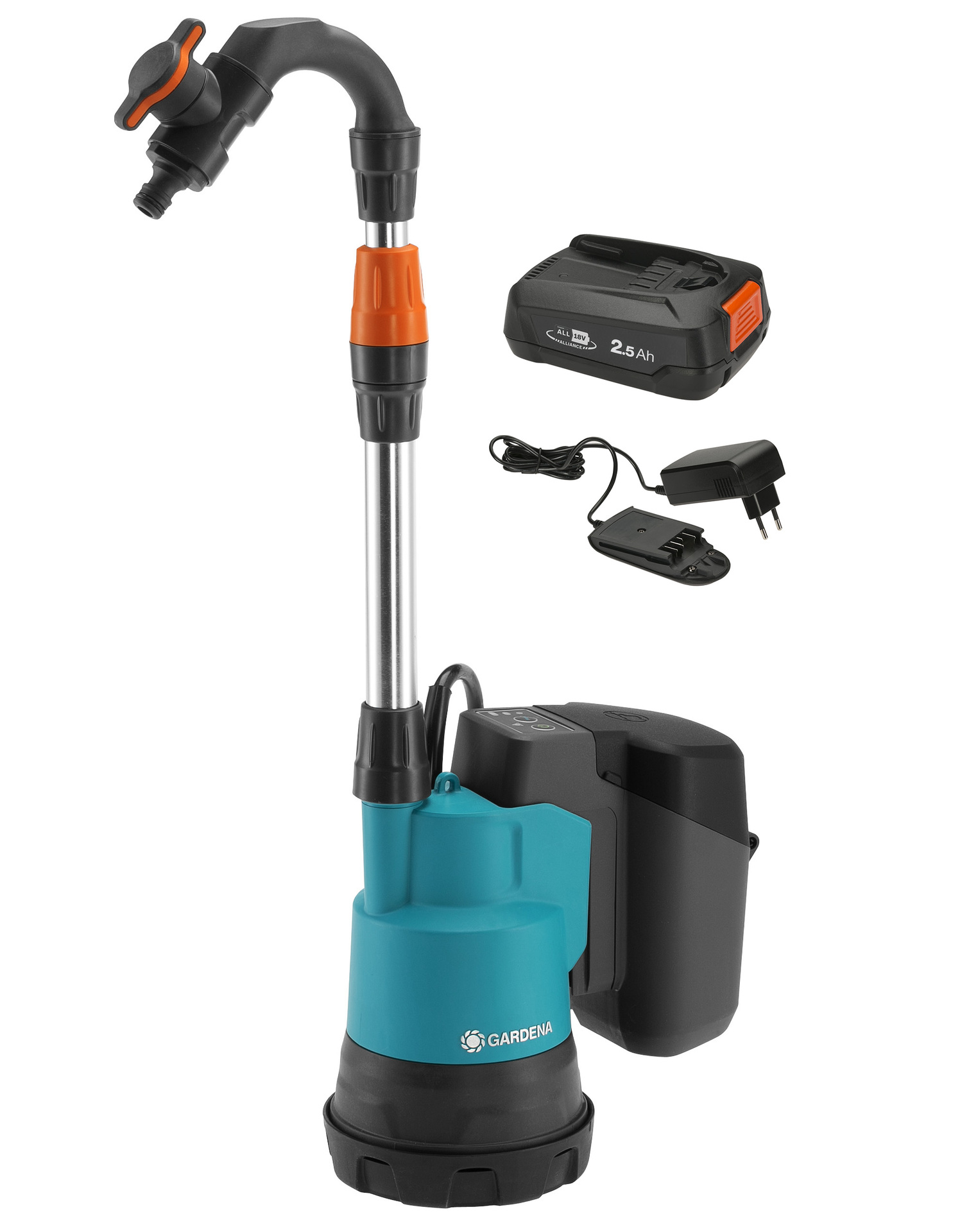 Akku-Regenfasspumpe 2000/2 18V P4A Ready-To-Use Set 1 Akku-Regenfasspumpe 2000/2 18V P4A Ready-To-Use Set