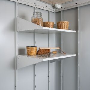 Regalboden tief Gerätehaus Neo grauweiß 2 Böden