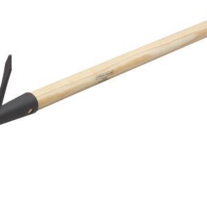 Doppelhacke flach, schwarz, mit Stiel