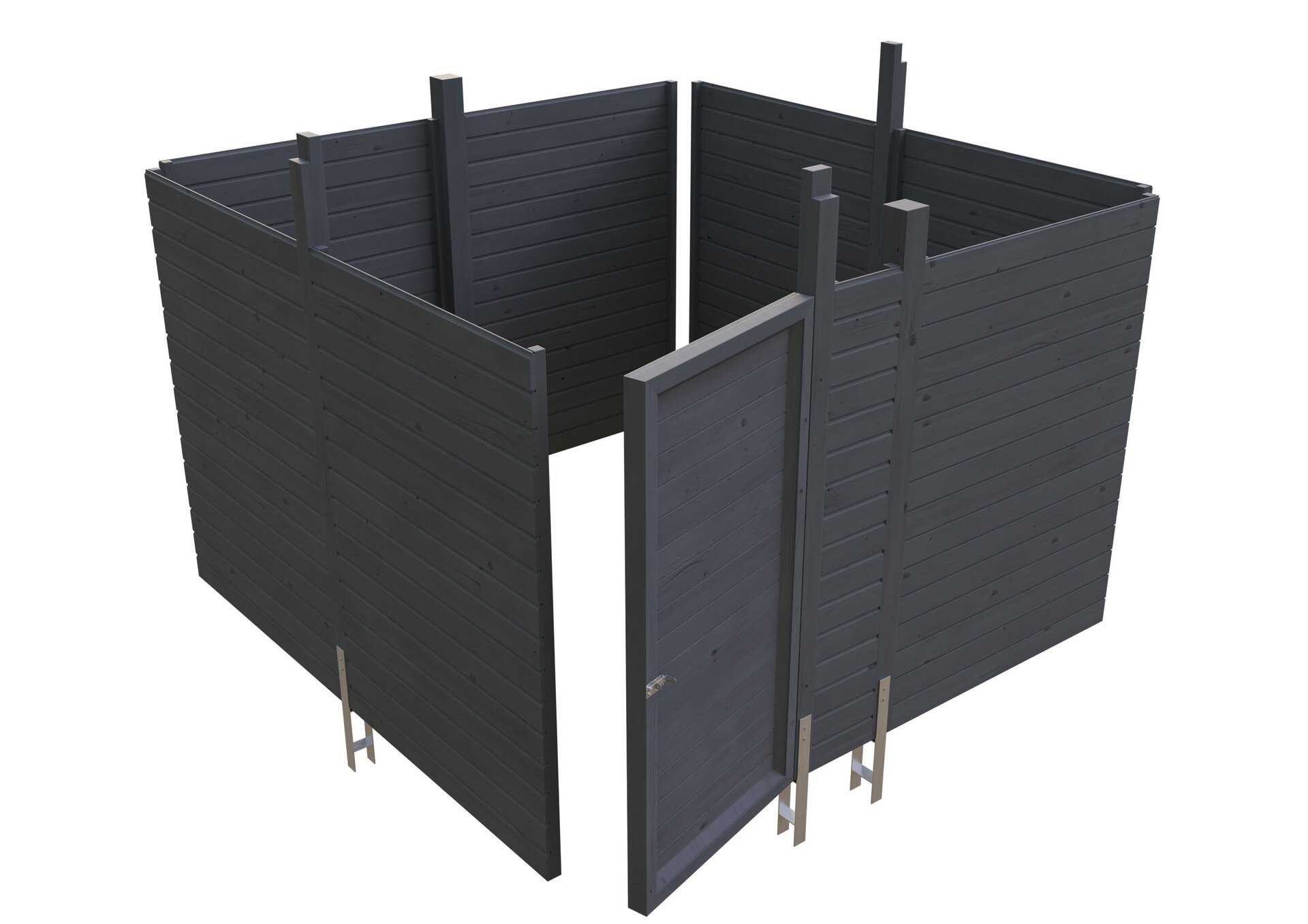 Abstellraum aus Profilschalung imprägniert 1 Abstellraum aus Profilschalung imprägniert