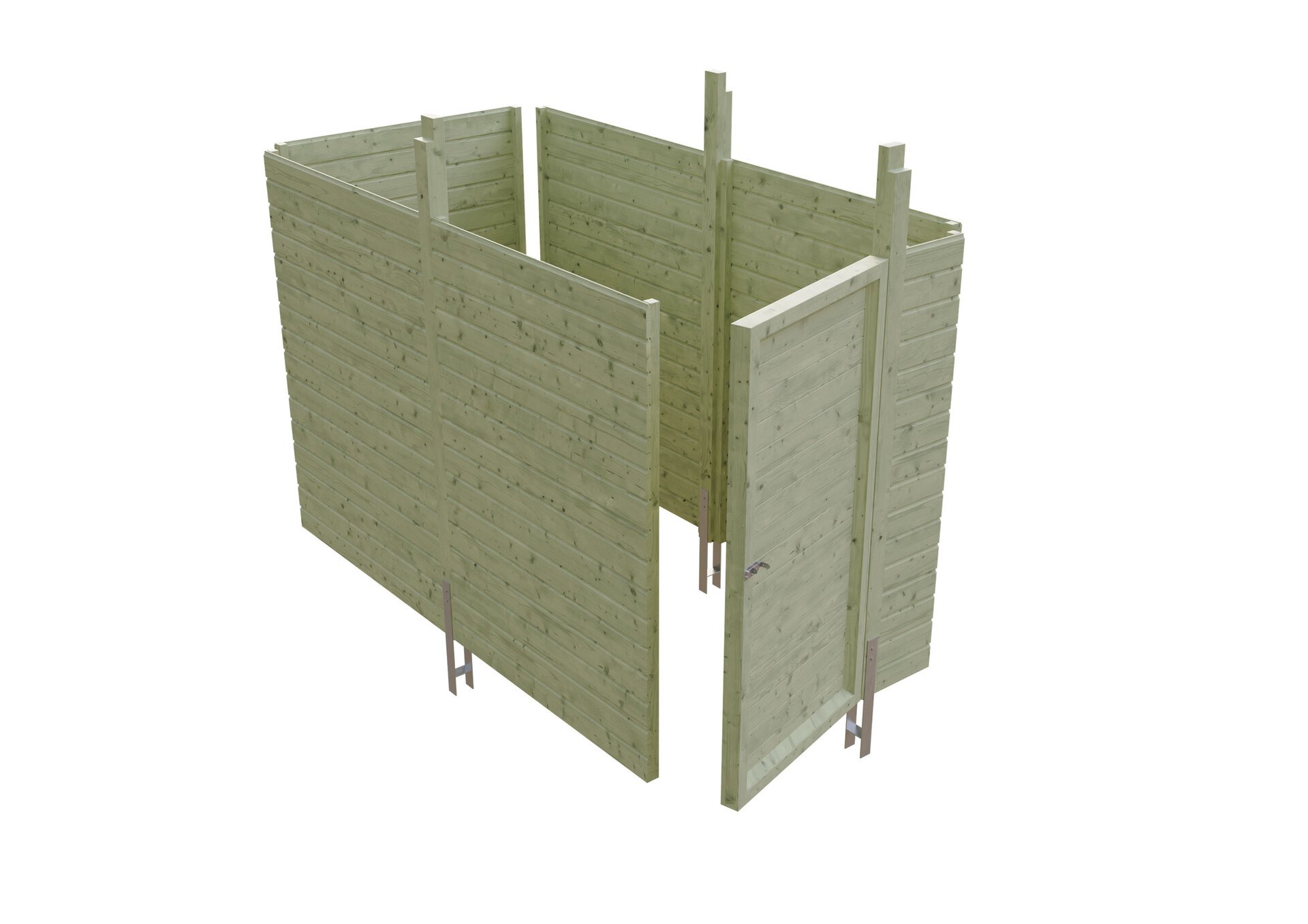 Abstellraum aus Profilschalung imprägniert 1 Abstellraum aus Profilschalung imprägniert