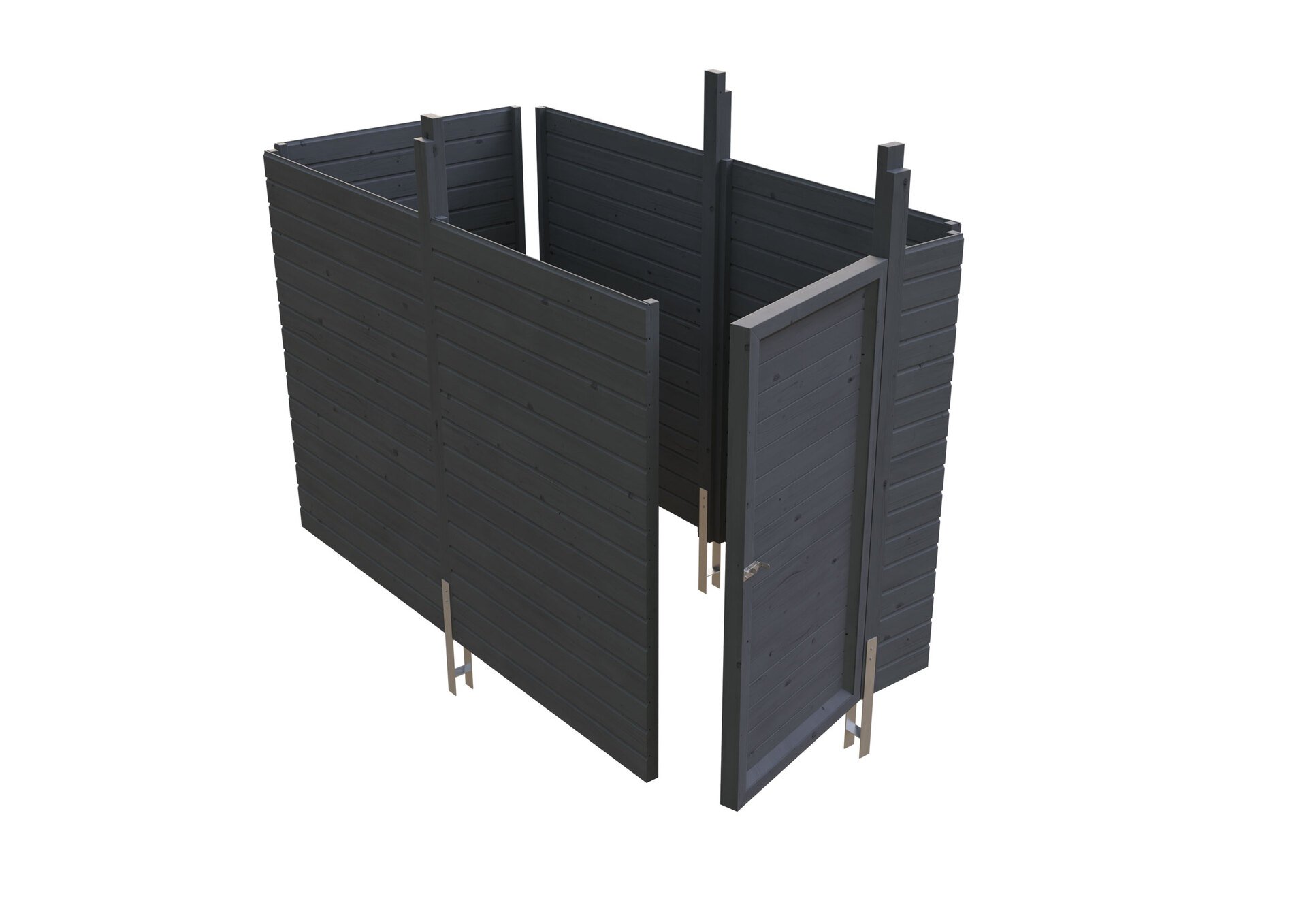 Abstellraum aus Profilschalung imprägniert 1 Abstellraum aus Profilschalung imprägniert