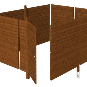 Abstellraum aus Profilschalung imprägniert