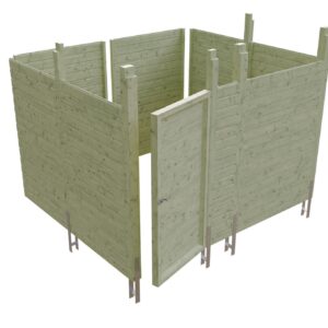 Abstellraum aus Profilschalung imprägniert