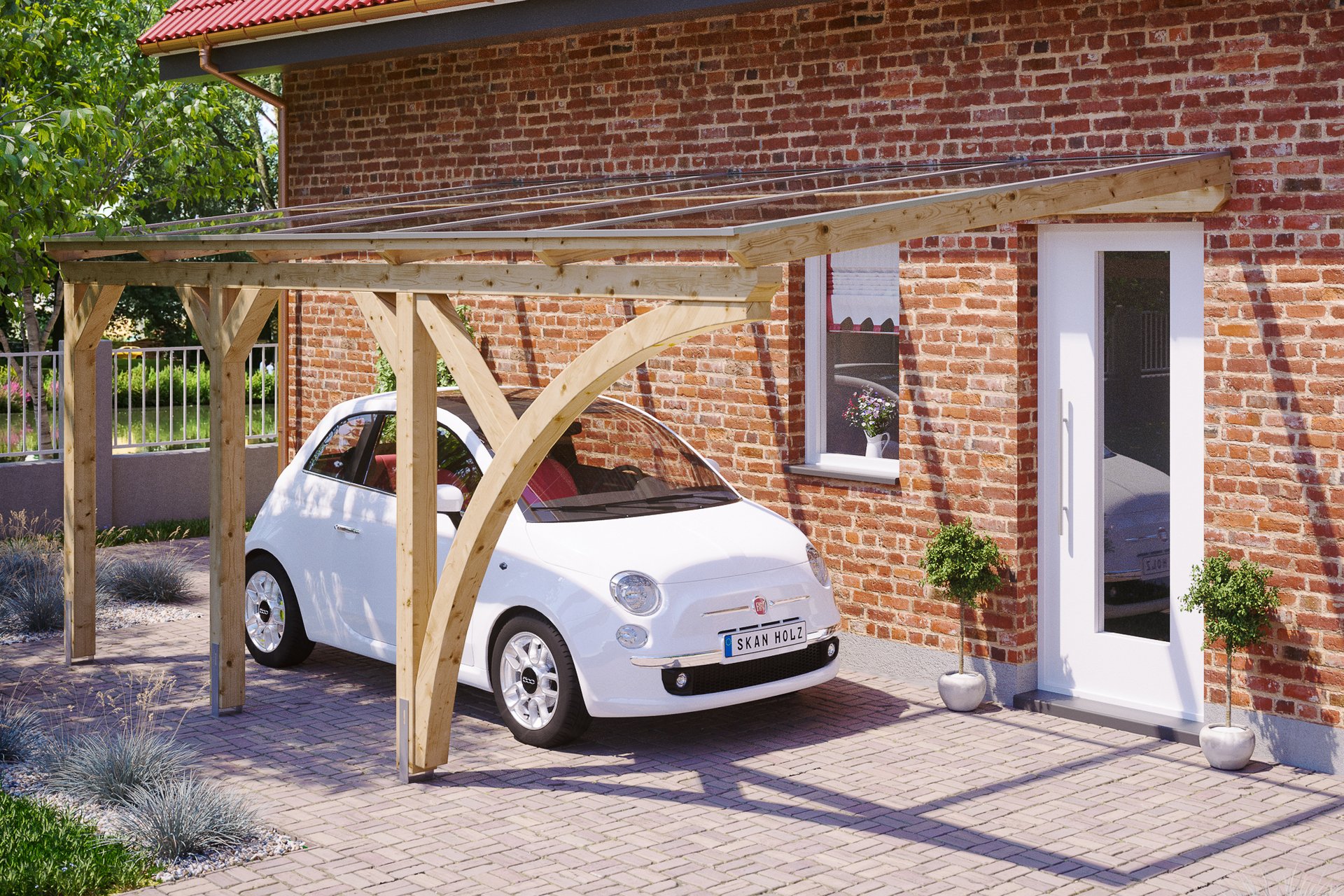 Carport Eifel mit Bogen 300 x 541cm 1 Carport Eifel mit Bogen 300 x 541cm