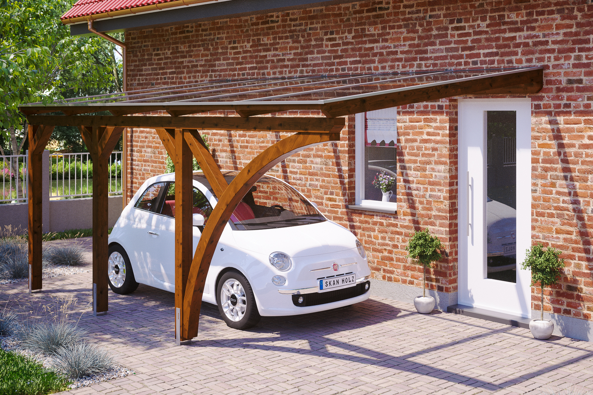 Carport Eifel mit Bogen 300 x 541cm 1 Carport Eifel mit Bogen 300 x 541cm