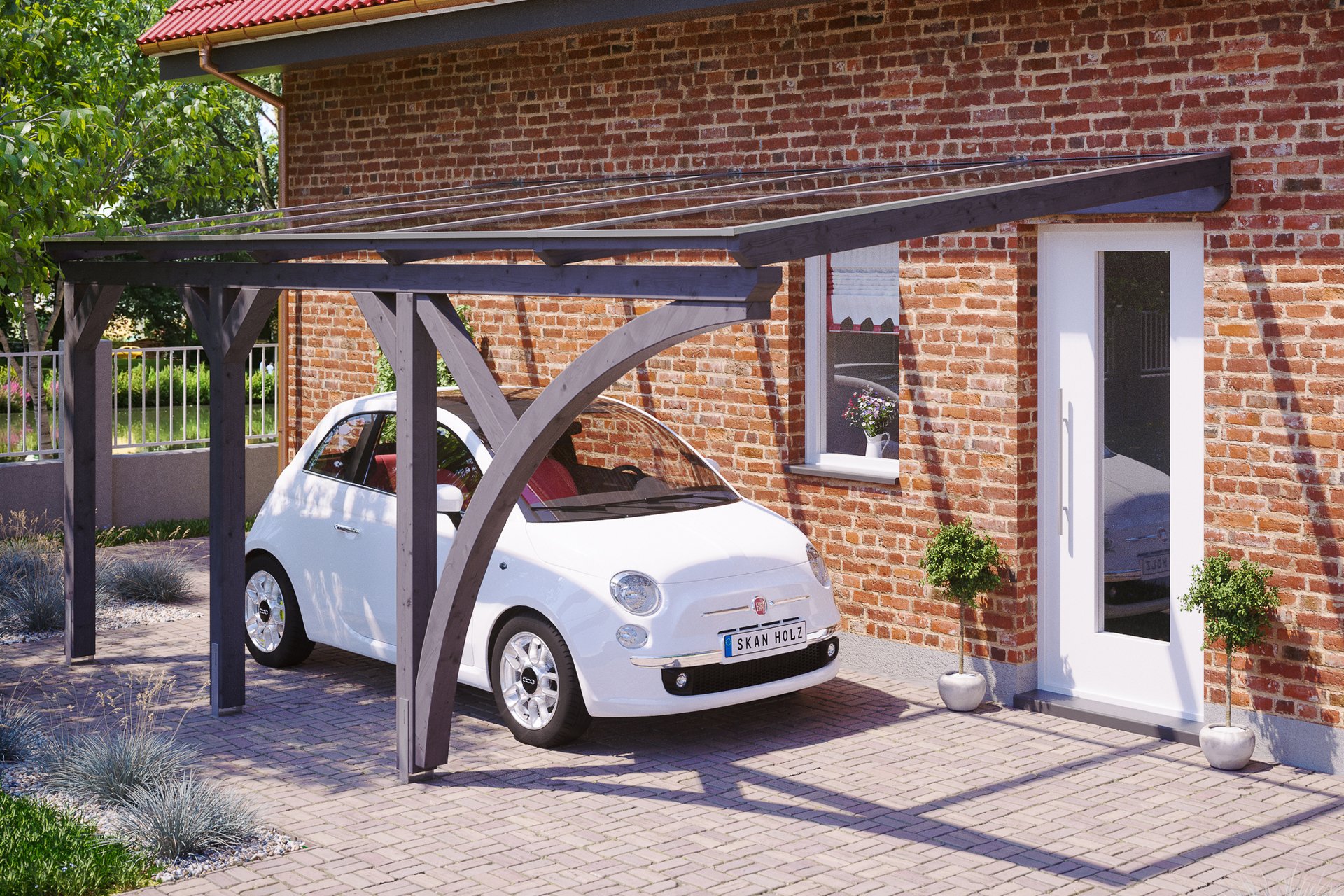 Carport Eifel mit Bogen 300 x 541cm 1 Carport Eifel mit Bogen 300 x 541cm