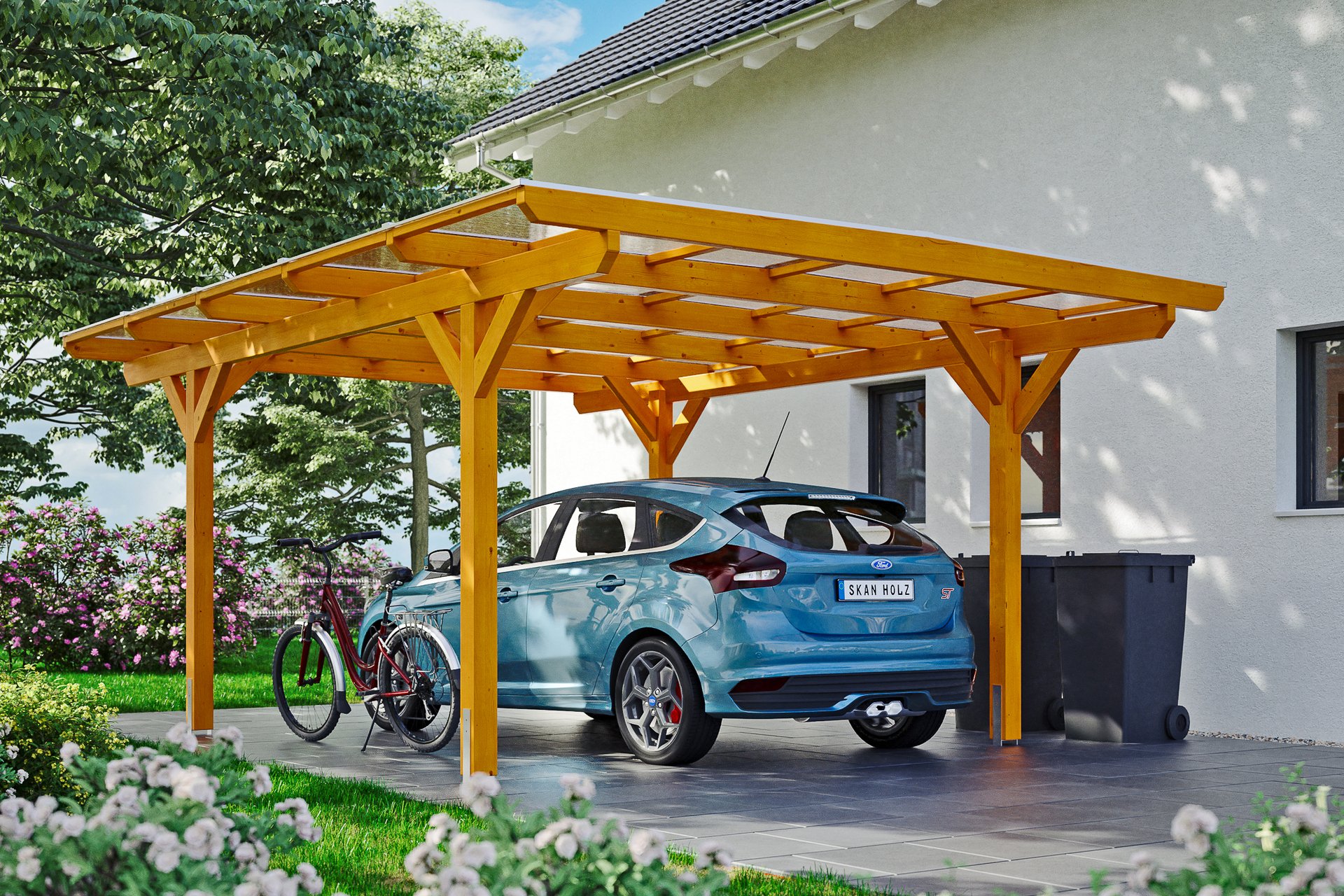 Carport Odenwald gerade Kopfbänder 1 Carport Odenwald gerade Kopfbänder