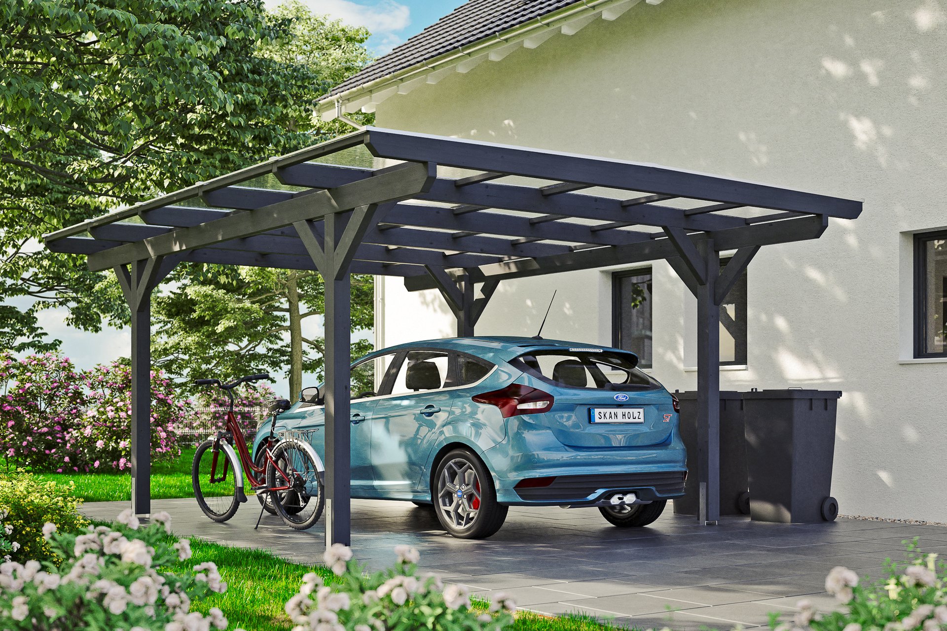 Carport Odenwald gerade Kopfbänder 1 Carport Odenwald gerade Kopfbänder