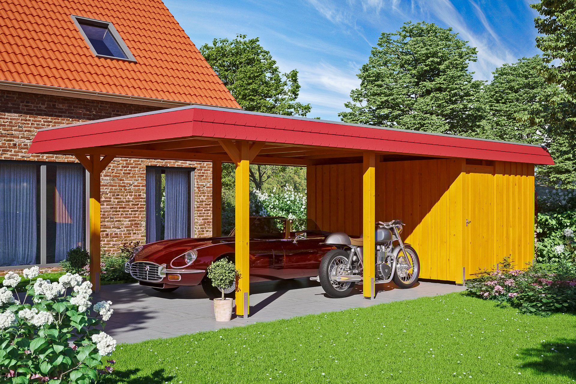 Carport Wendland mit Abstellraum 1 Carport Wendland mit Abstellraum