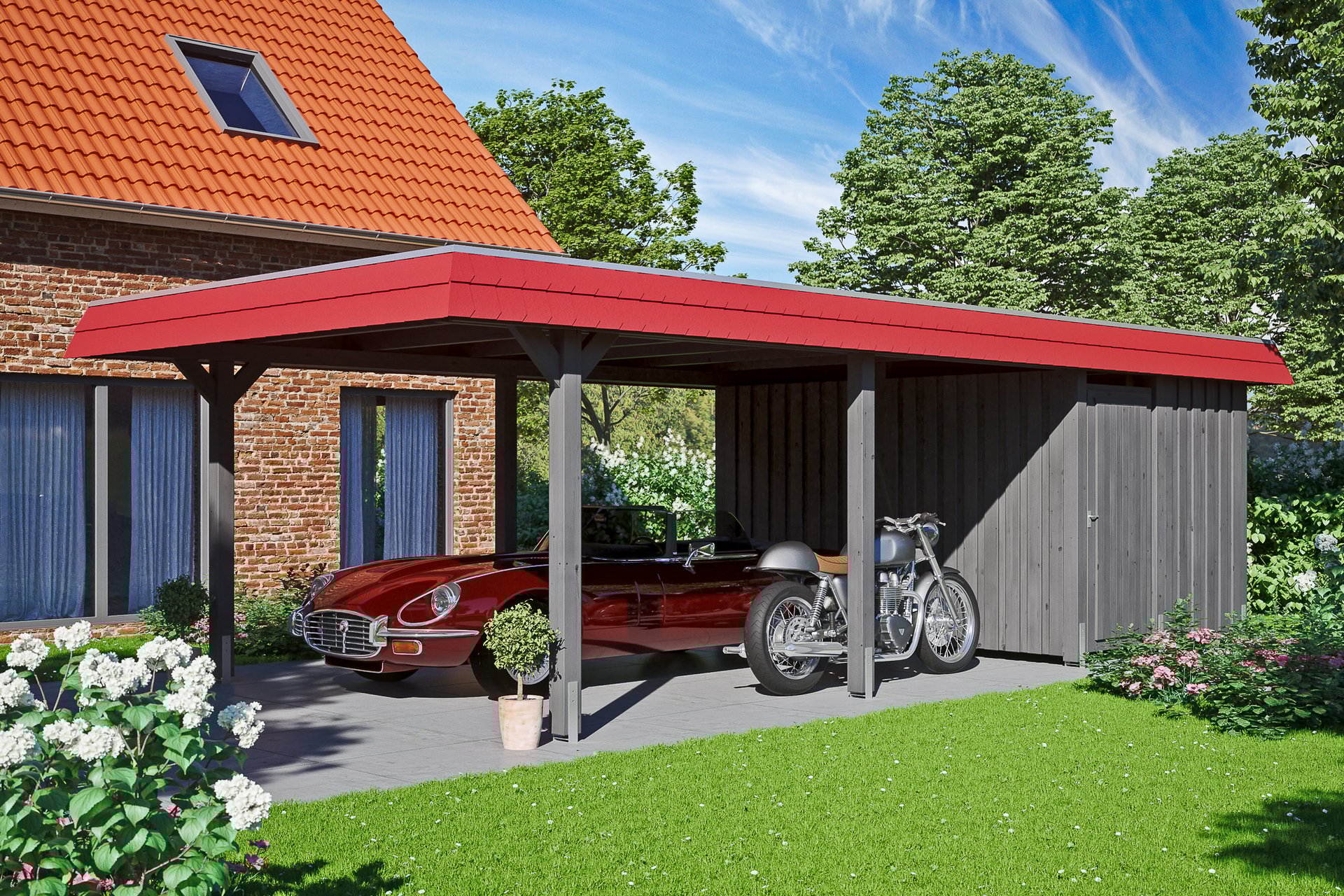 Carport Wendland mit Abstellraum 1 Carport Wendland mit Abstellraum