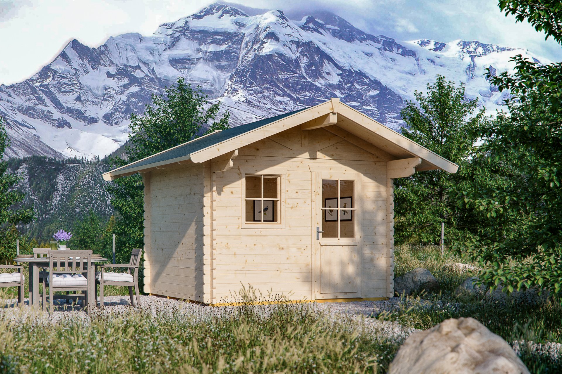Gartenhaus Arosa natur 1 Gartenhaus Arosa natur