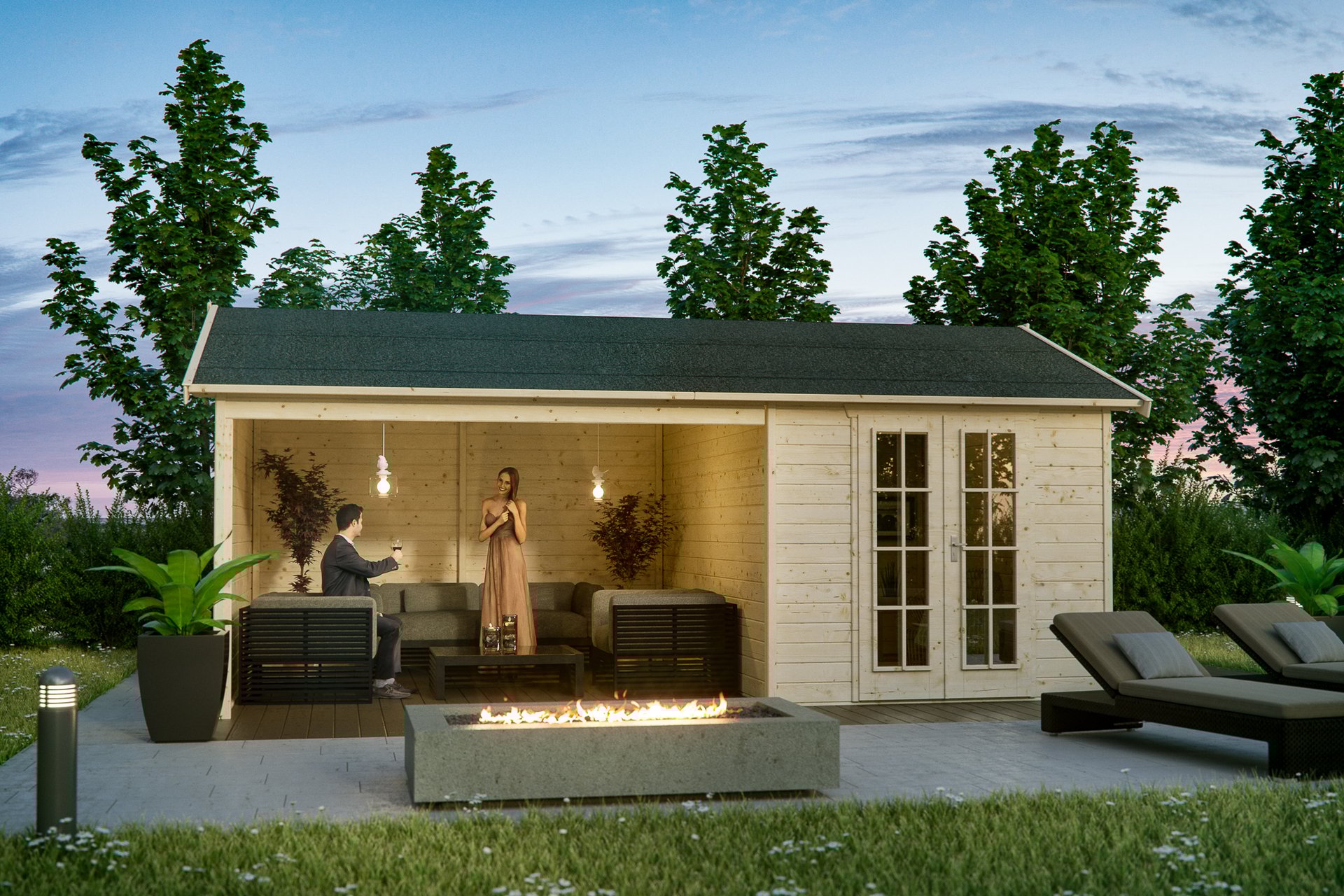 Gartenhaus Tilburg 613x380cm, 28mm 1 Gartenhaus Tilburg 613x380cm, 28mm